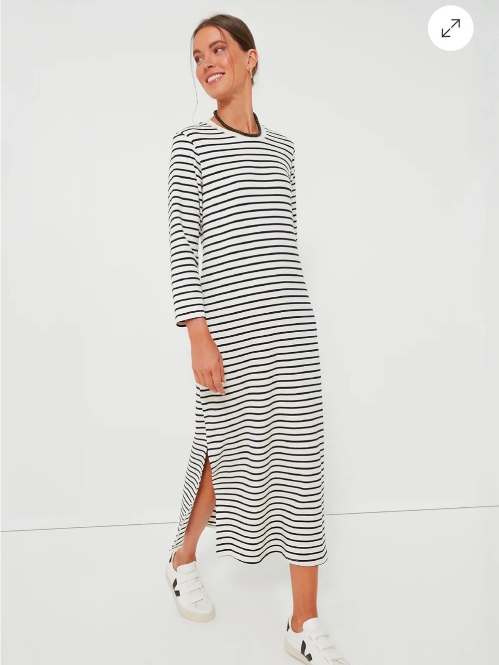 Pomander Place Navy Stripe Gio Maxi Dress